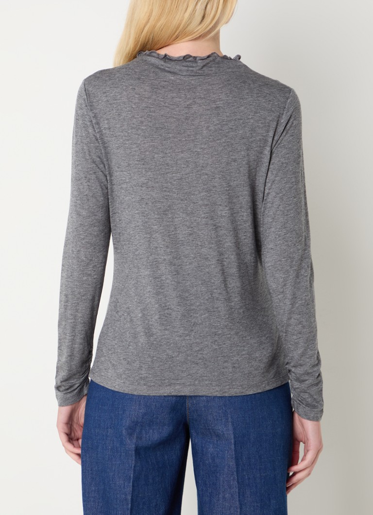 LKBennett Laurie top in wool blend with pleat detail
