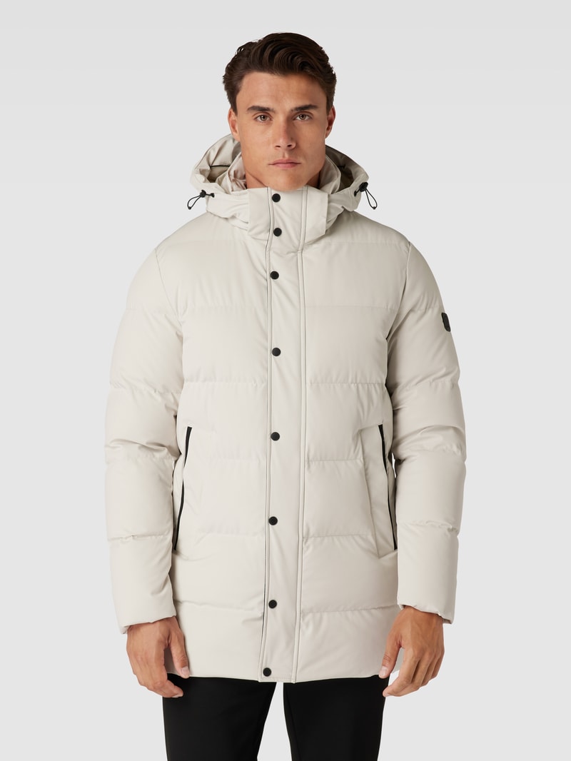 Steppjacke mit Steppnähten in offwhite