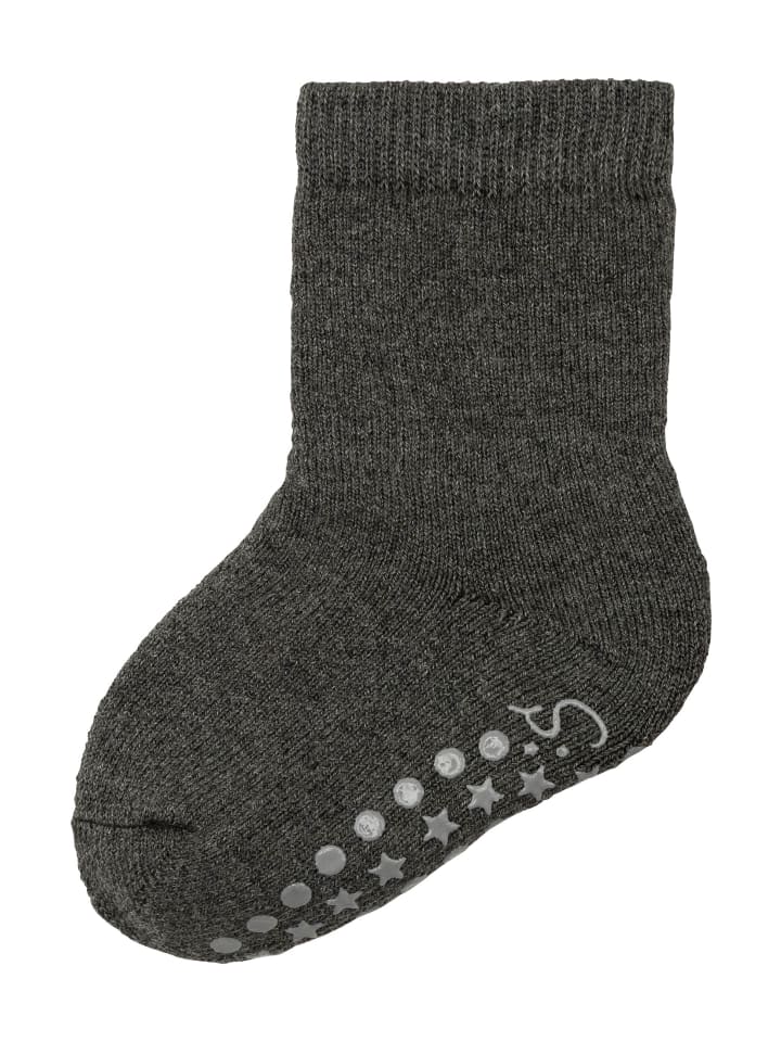 Sterntaler ABS Socken Wolle uni in dunkelgrau mel. günstig kaufen