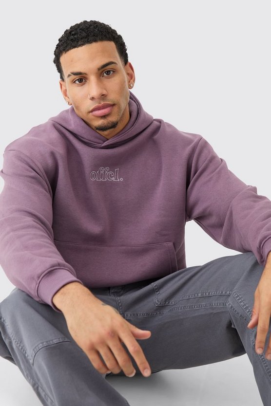 Kastiger Oversize Hoodie mit Official Ketten-Naht