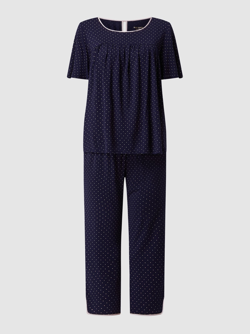 Pyjama mit Punktmuster in marineblau