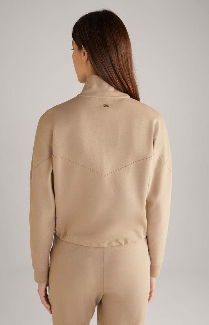 Cropped-Sweatshirt in Hellbraun