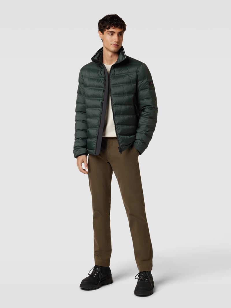 Steppjacke mit Stehkragen Modell 'PROSKE' in olivgrün