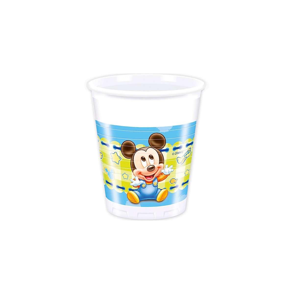 Partybecher/Trinkbecher   Mickey Mouse Baby, 200 ml, Kunststoff, 8 Stück