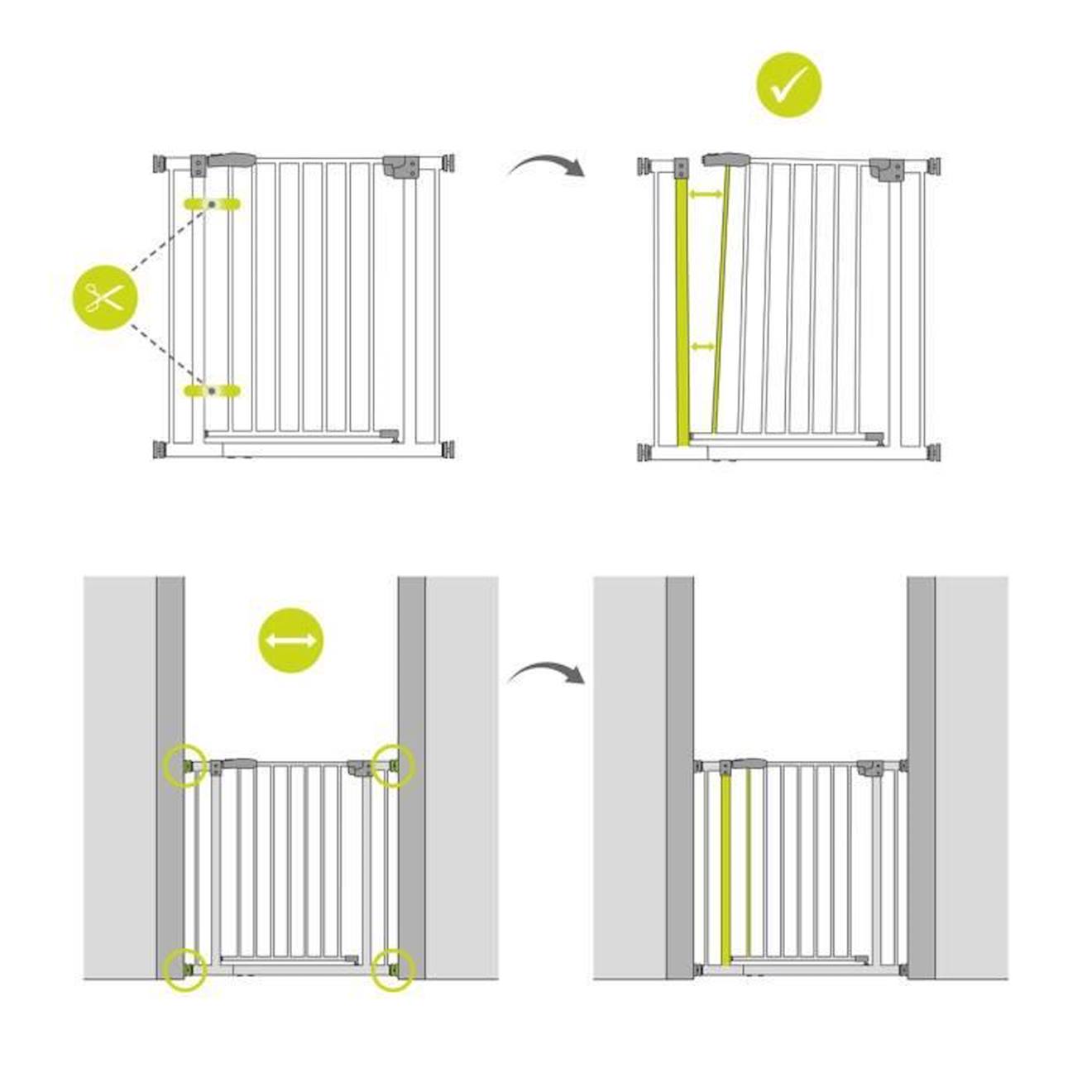 HAUCK Barrière de sécurité enfant Stop'n Safe 2 + extension 21 cm