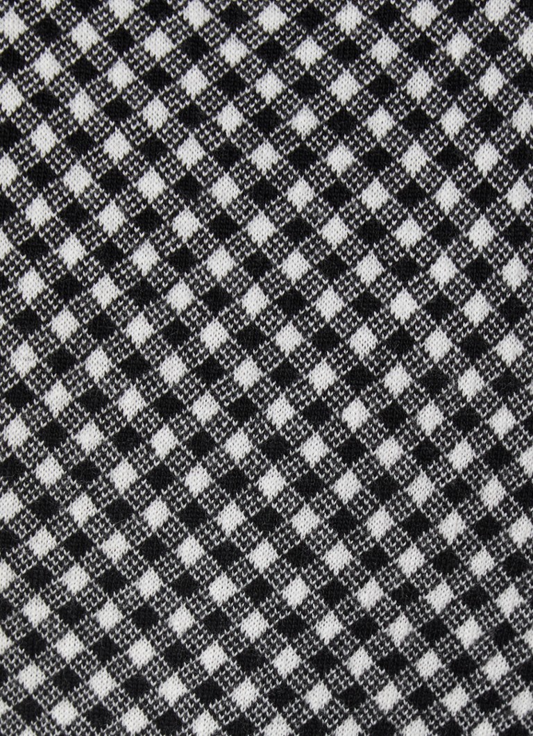 Sandro Fine-knit spencer in cashmere wool blend with checked design