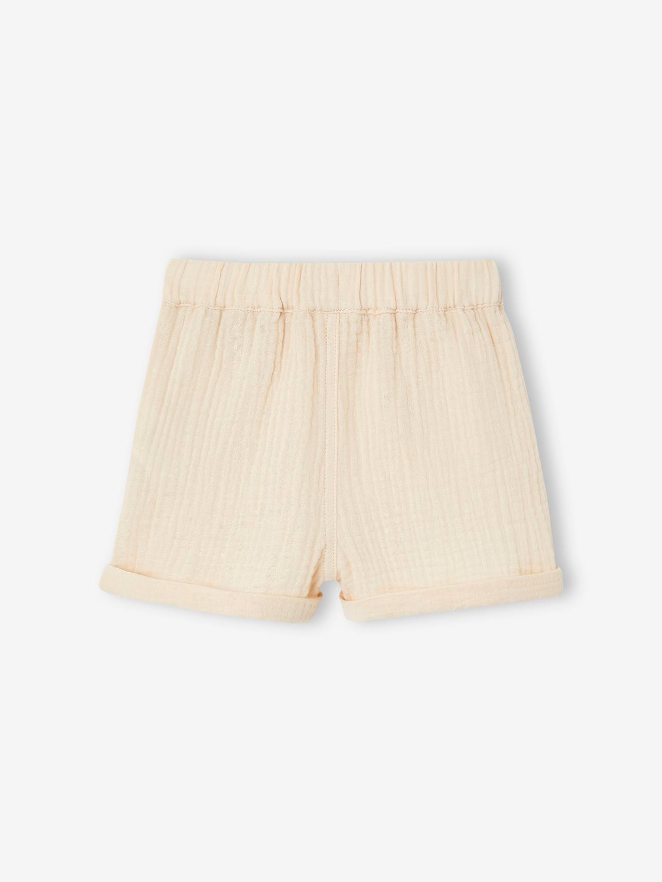 Vertbaudet Baby Musselin-Shorts - blau
