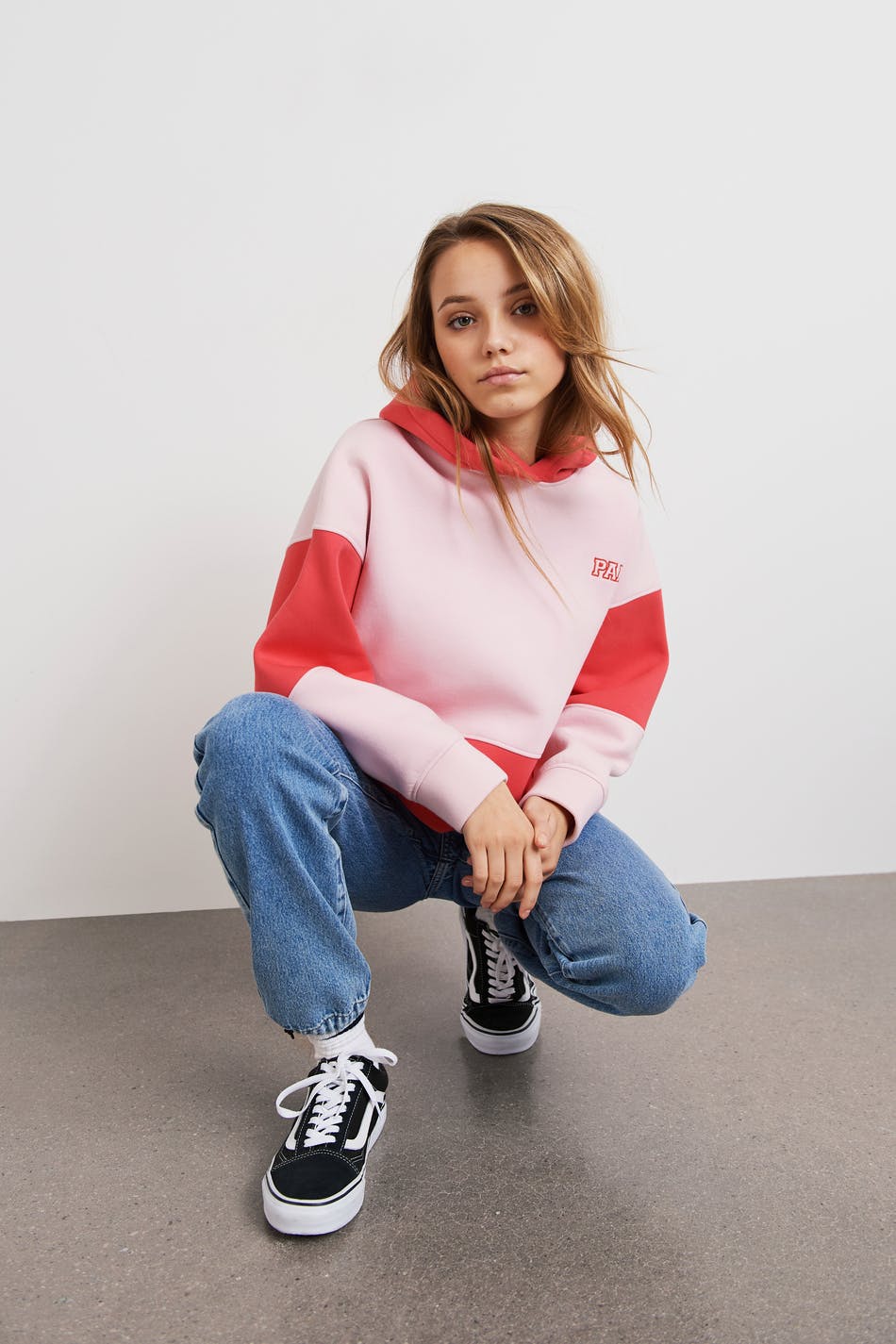S oversized block hoodie