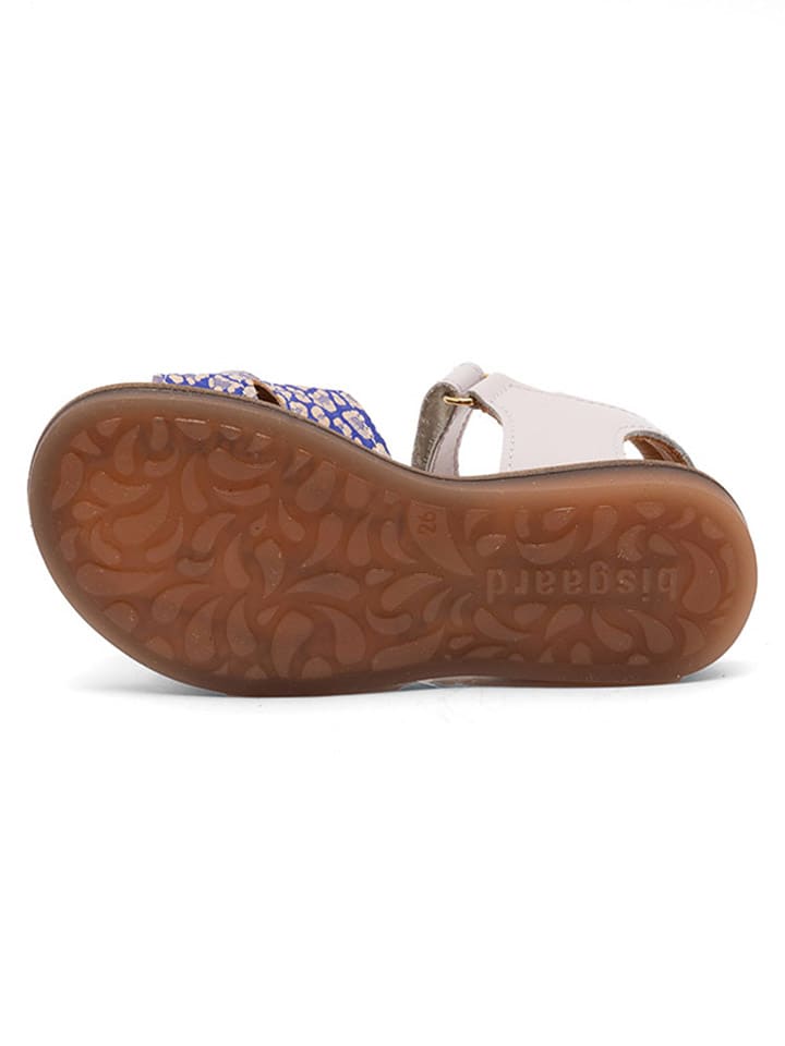 bisgaard Leder-Sandalen in Lila/ Dunkelblau günstig kaufen