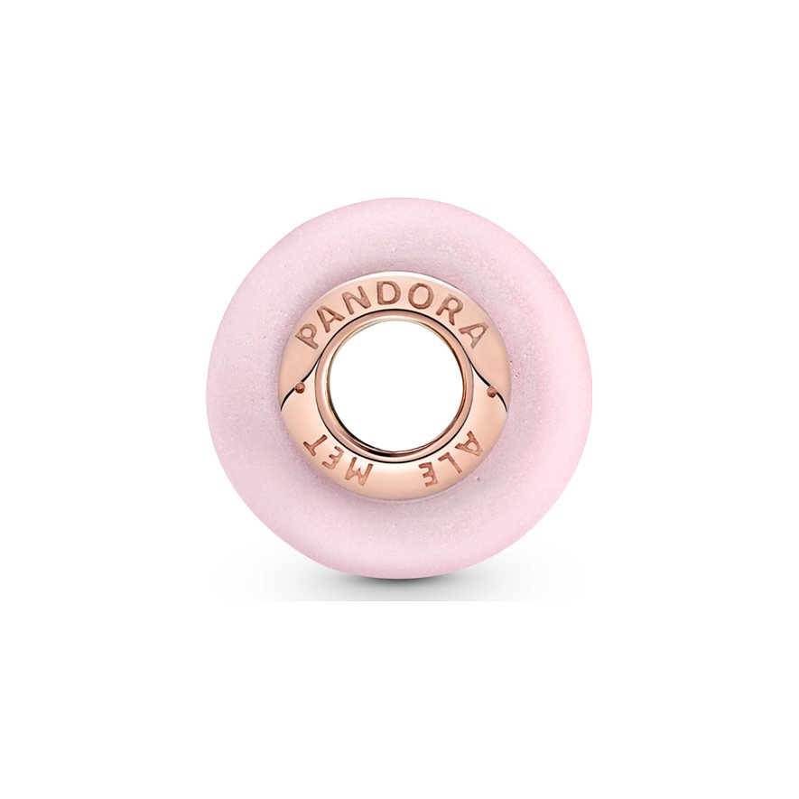 Pandora Charm Moments Mattes rosafarbenes Murano-Glas