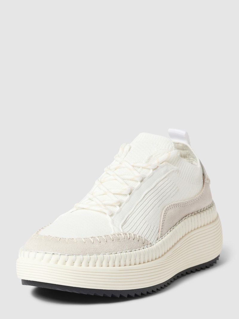 Sneaker mit Label-Detail Modell 'THEA' in weiß