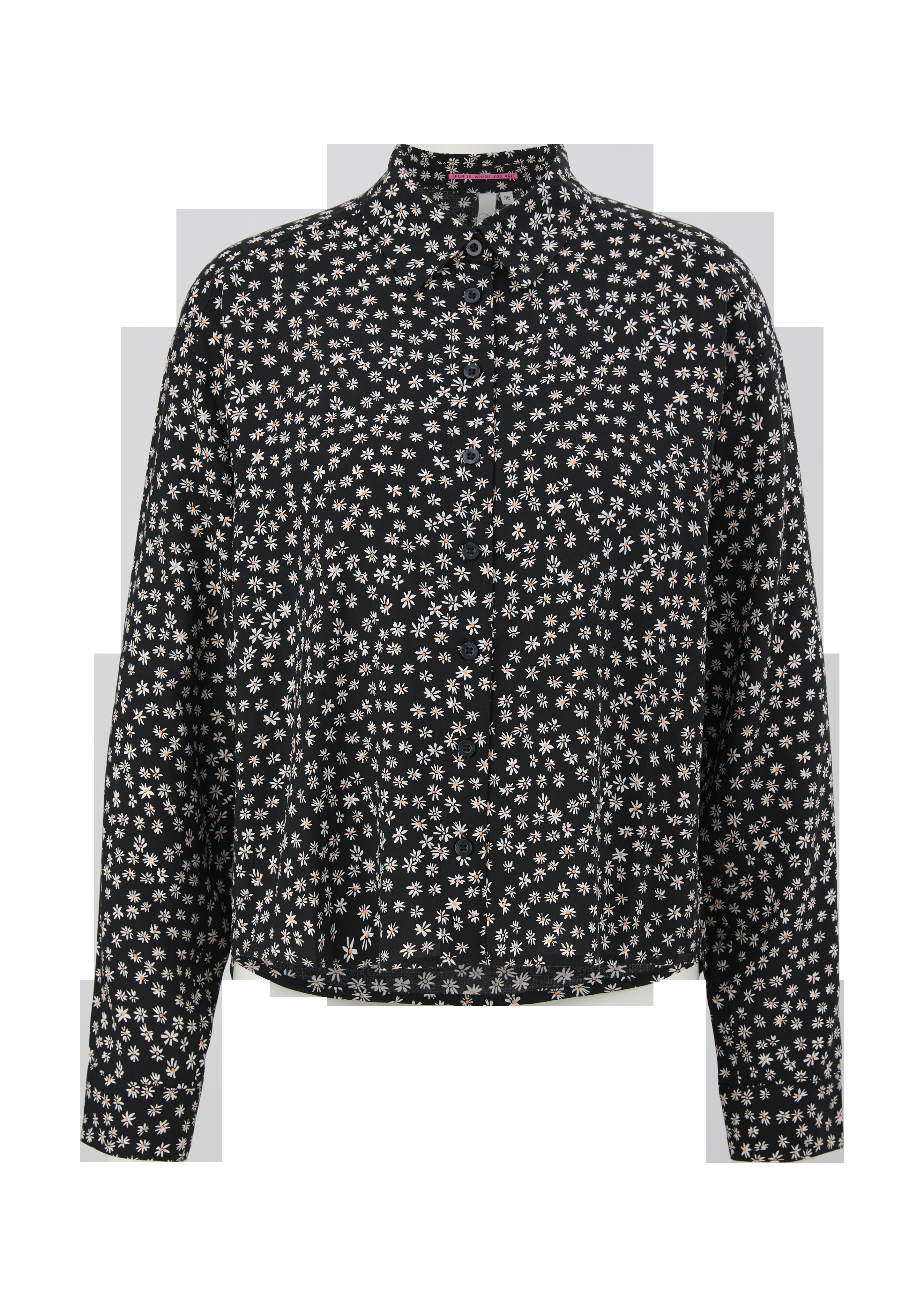 Viskosebluse mit Allovermuster  2126652-99A3