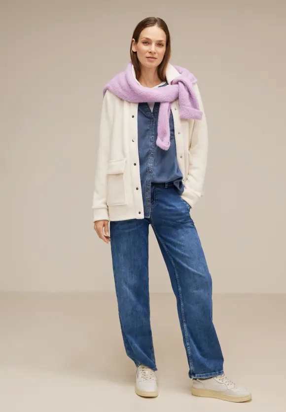 Street One Jeansbluse mit Knopfleiste
