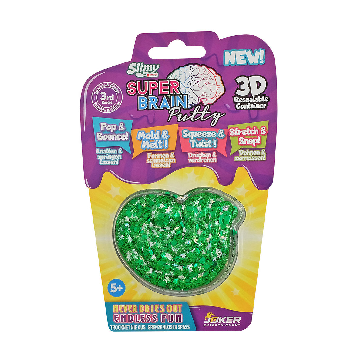 SLIMY® Super Brain Putty 22g - intelligente Modellier- und Hüpfknete, BPA- und glutenfreie Kinderknete in 18 tollen Farben