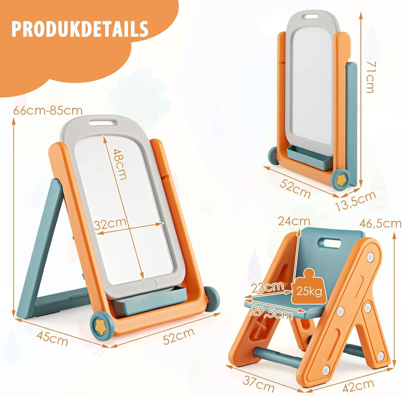 Costway 2 in 1 Kinder Staffelei