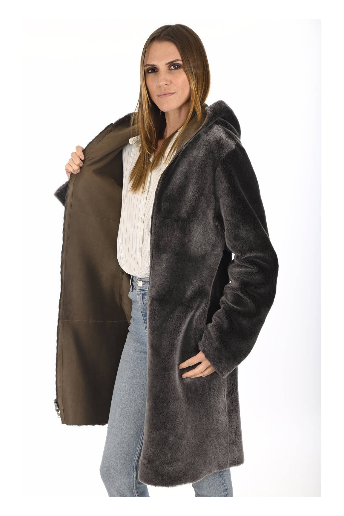 La Canadienne Manteaux Longs Femme couleur marron
