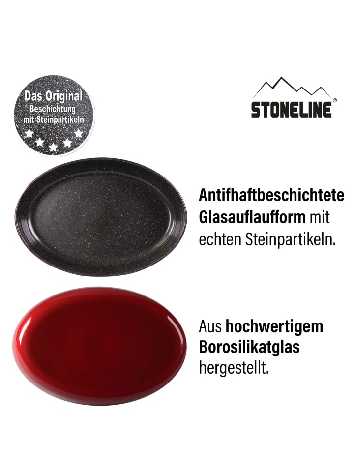 Stoneline Auflaufform Oval 34x24 cm in Rot günstig kaufen onesize