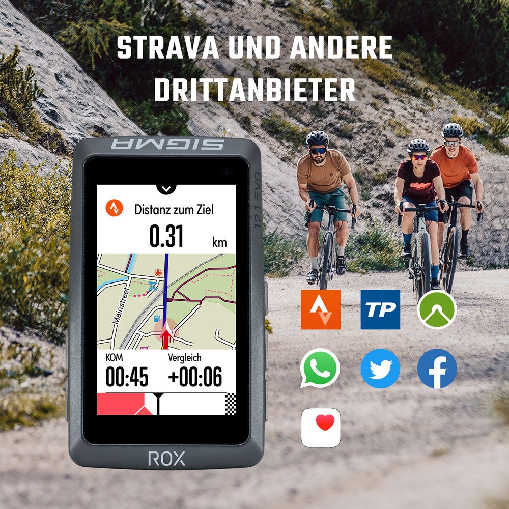 SIGMA ROX 12.1 EVO Sensor Set - GPS-Fahrrad Navigationssystem kaufen | Bike-Discount