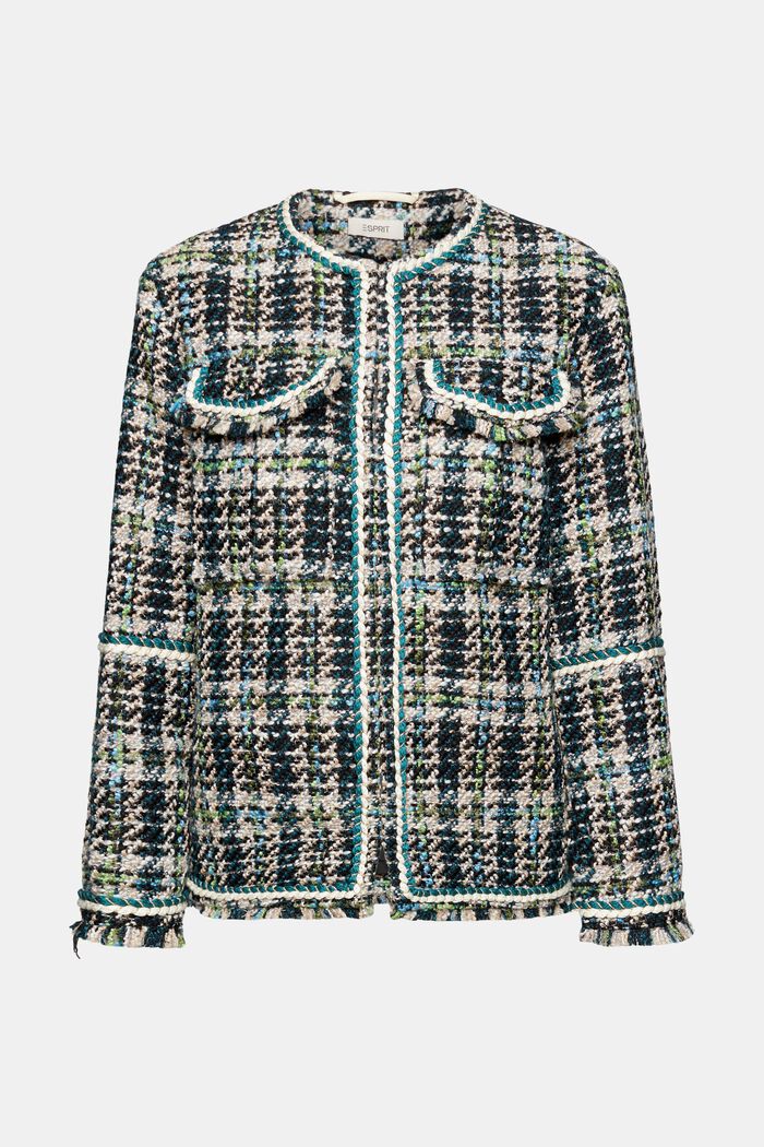 Mehrfarbige Bouclé-Jacke