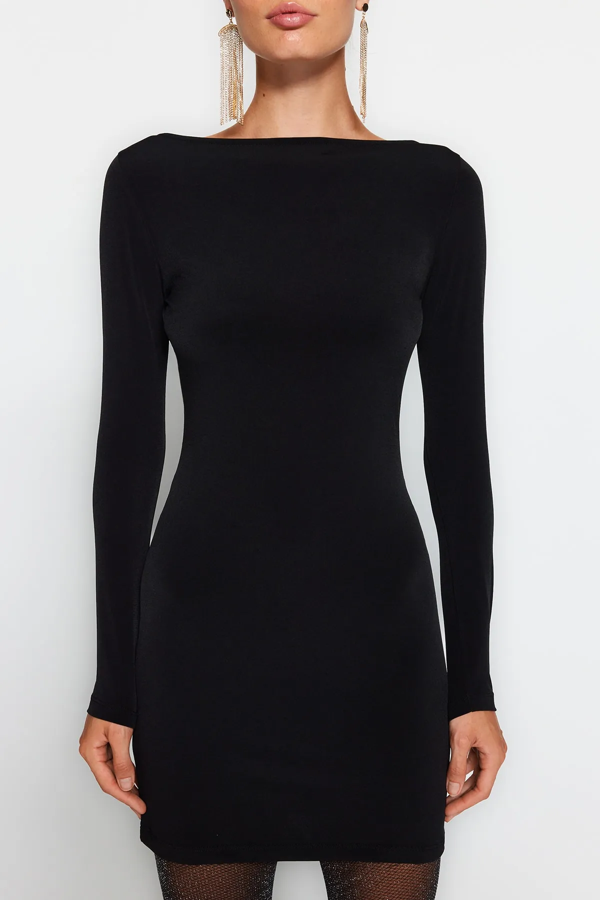 Trendyol Collection  Schwarzes, wendbares, elegantes Abendkleid TPRAW24EL00059