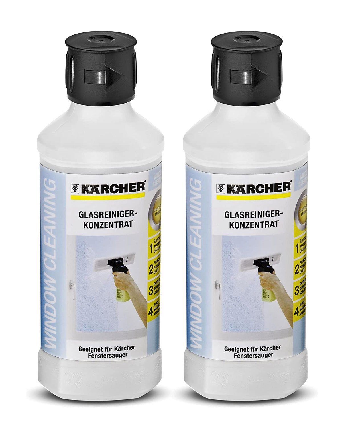KÄRCHER 2 x Kärcher Glasreinigerkonzentrat RM 500 Fensterreiniger Glasreiniger (2 x 500ml)