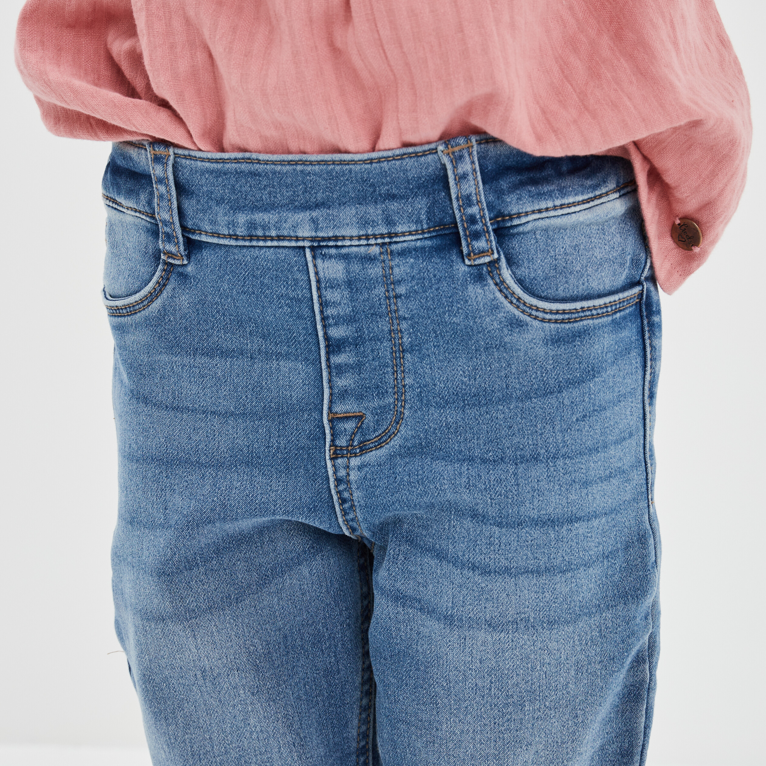 Jegging taille élastiquée denim stone fille | La Halle