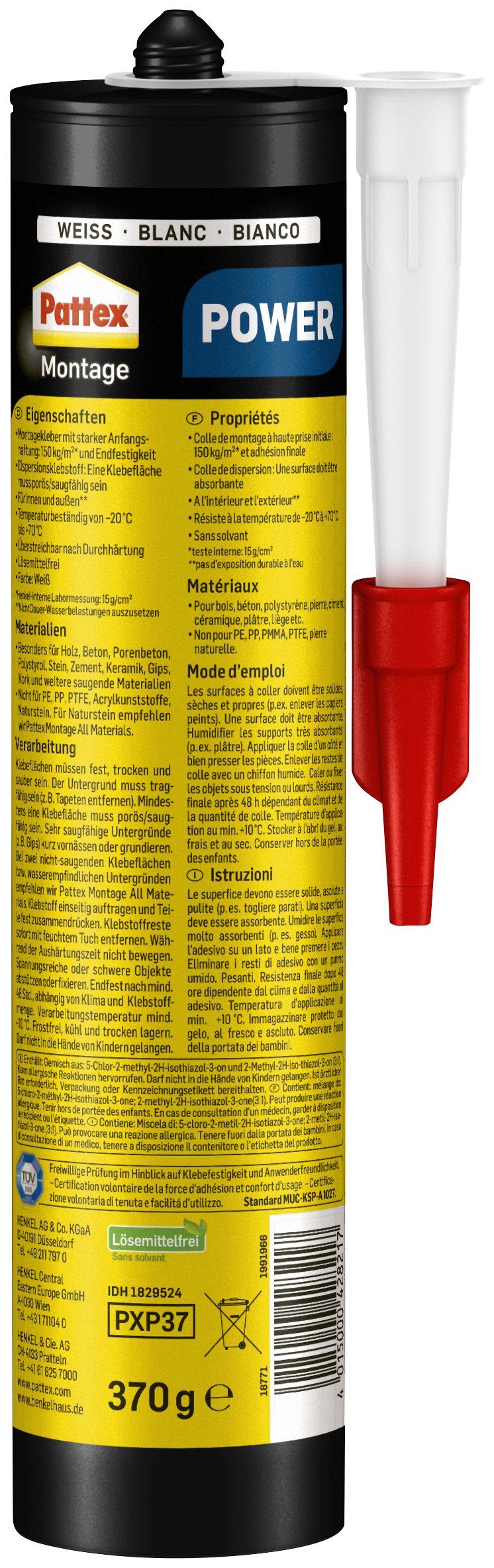Pattex Montagekleber Montage Power, (Set, 3-tlg)
