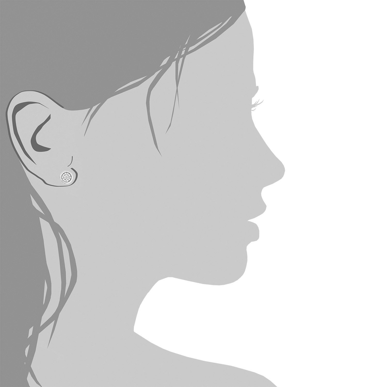 Ohrstecker für Damen. 925 Sterling Silber. Zirkonia synth.