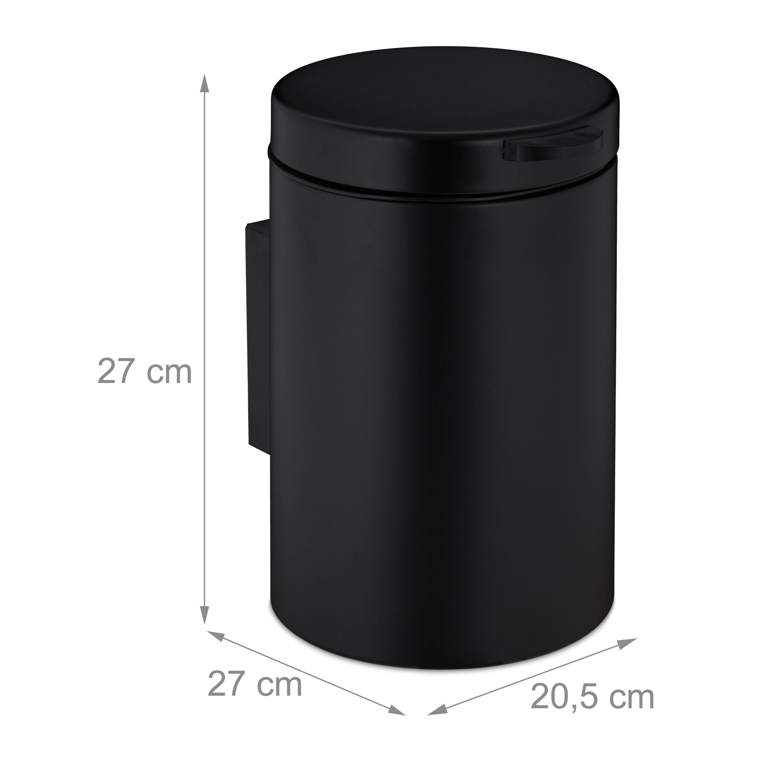 relaxdays Kosmetikeimer Kosmetikeimer Wandmontage 5 Liter