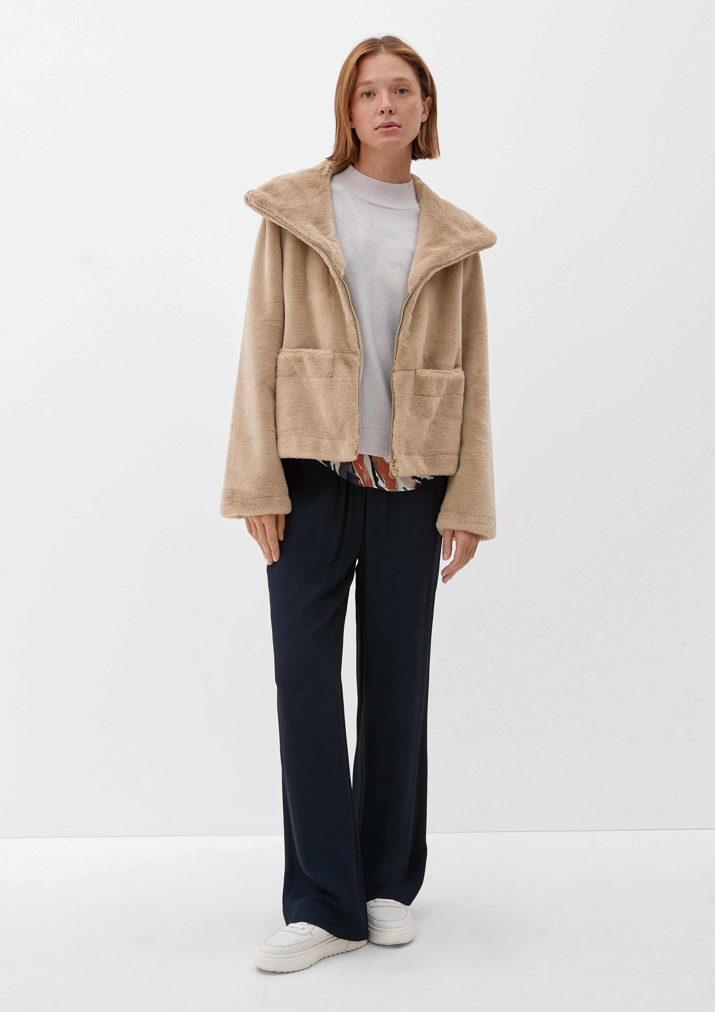 Weite Jacke aus Teddyplüsch  2122003-8166