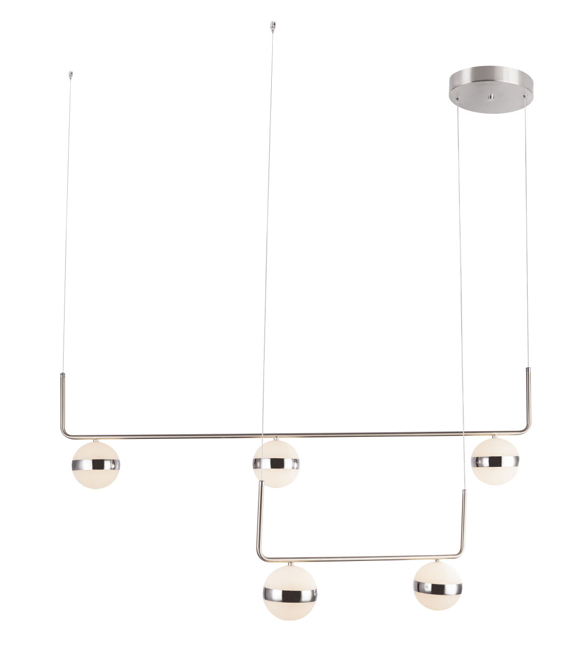 Globo Lighting - LOVEST - Hängeleuchte Metall Nickel matt, LED