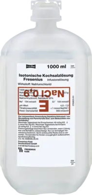 FRESENIUS Kochsalzlösung 0,9% Plastikflasche  10X1000 ml  Infusionslösung