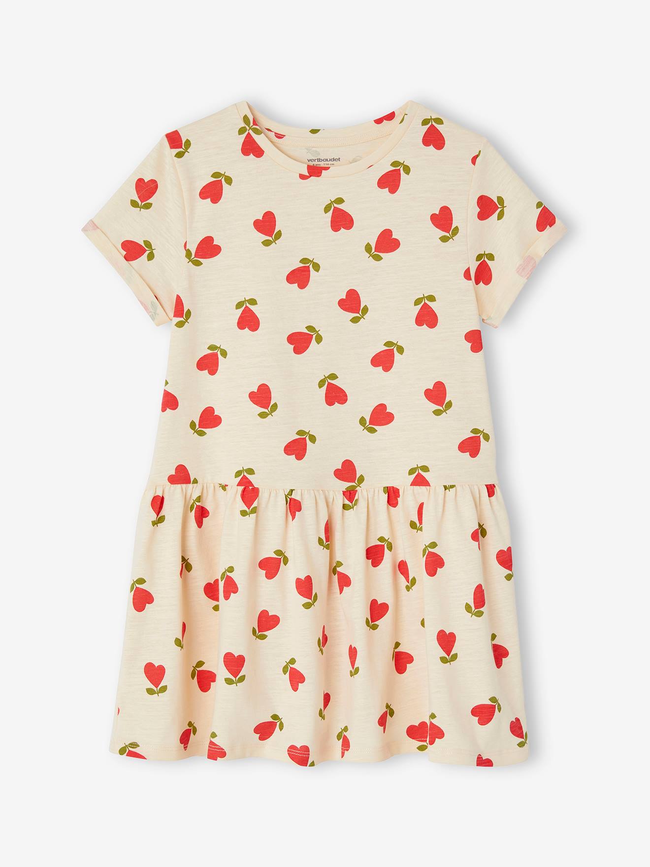 Vertbaudet Mädchen Shirtkleid BASIC Oeko-Tex - hellrosa
