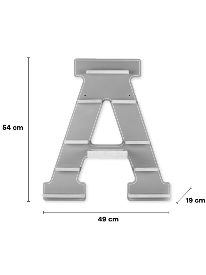 BOARTI Holz Regal Buchstabe A für Toniebox Tonies Figuren in Weiß günstig kaufen onesize