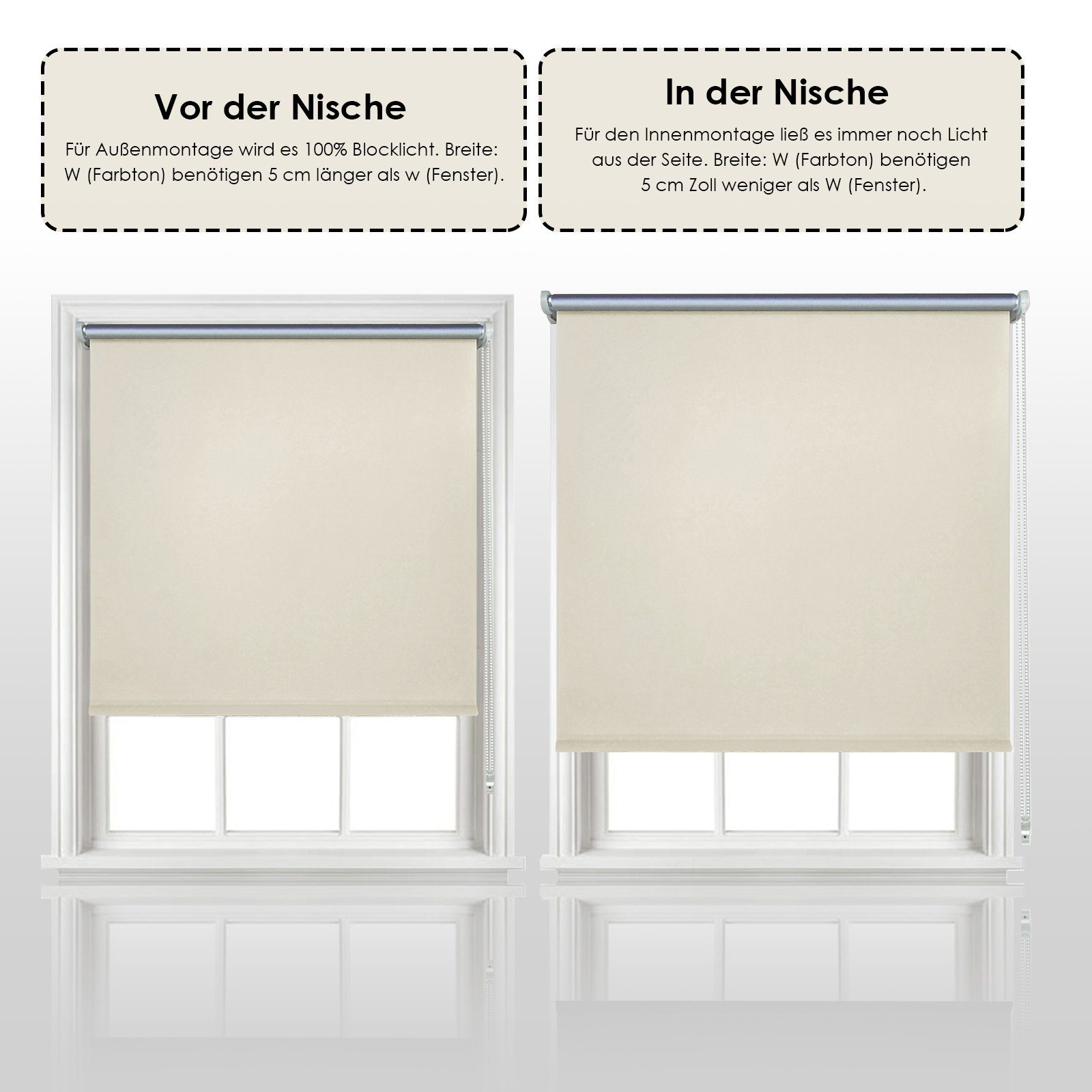 Seitenzugrollo Seitenzugrollo Hitzeschutz,mit Klemmträger,Lichtschutz,ohne Bohren, Gimisgu, freihaingend, inFuührungsschienen, verspannt, Blickdicht, Drinnen, Verdunkelung