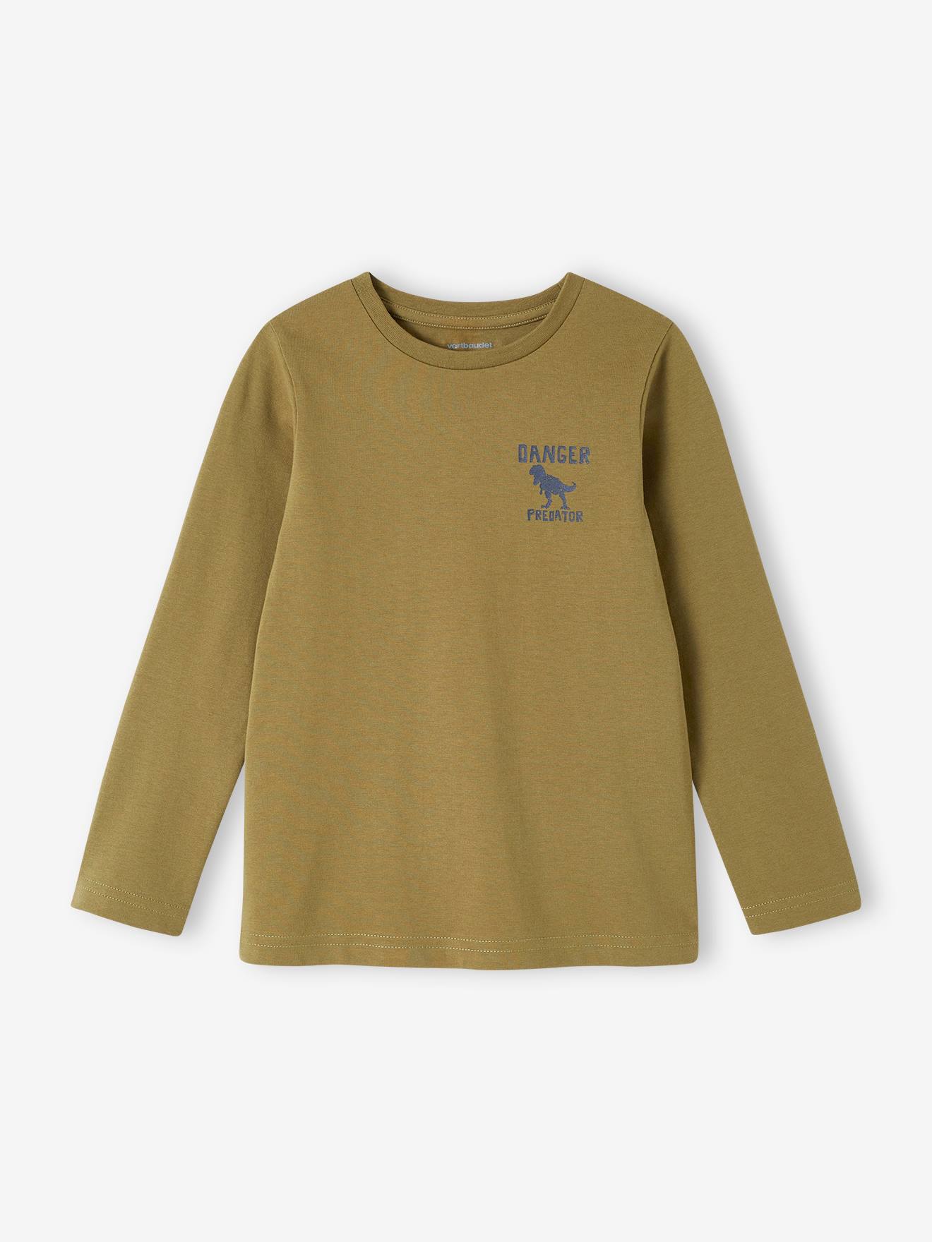 Vertbaudet 3er-Pack Jungen Langarmshirts BASIC Oeko-Tex - pack dunkelkhaki