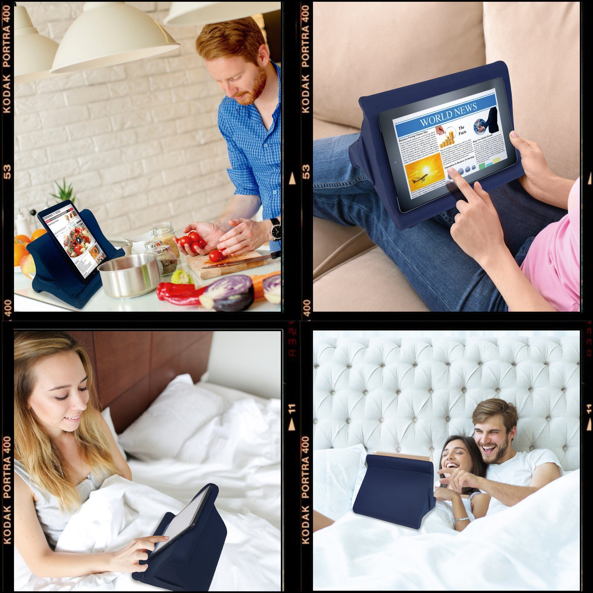 Starlyf Buchkissen Digi Cushion, 1-tlg., Lesekissen und Tablet Kissen, wendbar, 3 Positionen