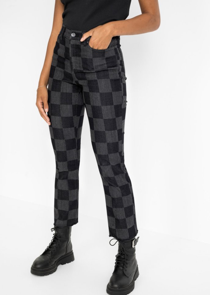Straight Jeans bedruckt