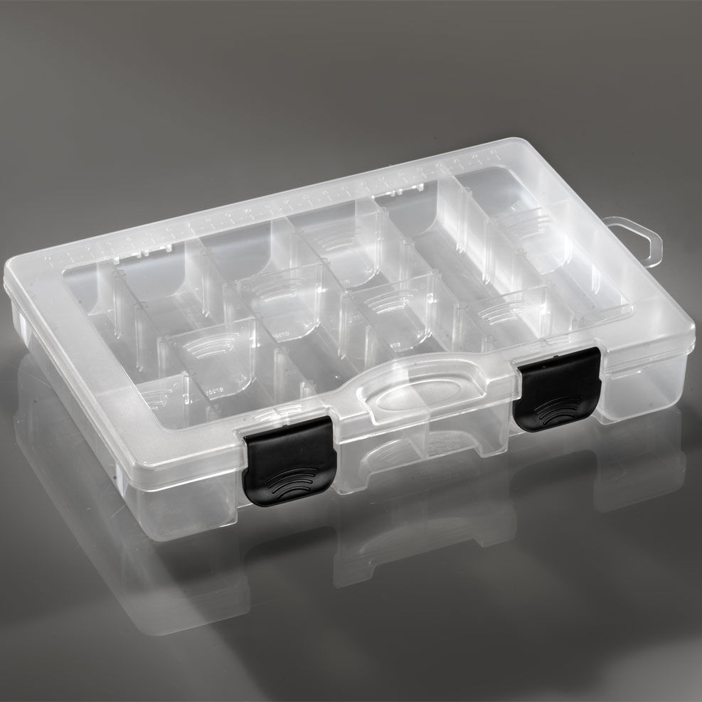 Pudełko na przynęty drapieżne Plastilys z przegródkami, 27x17x4,3 cm