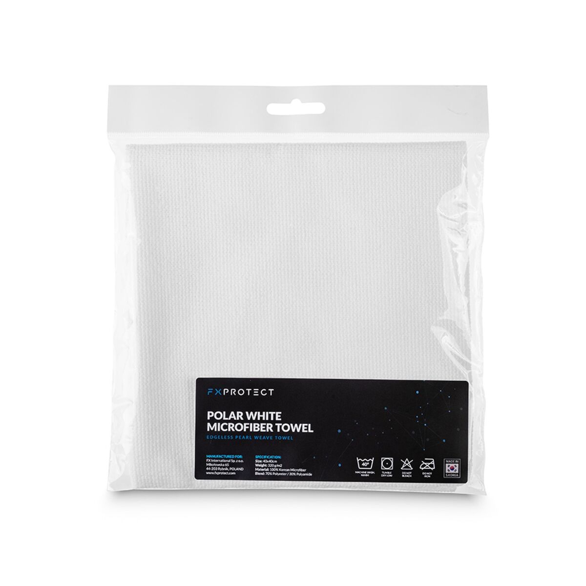 FX Protect Polar White Randloses Lederreinigungstuch 320GSM 40×40