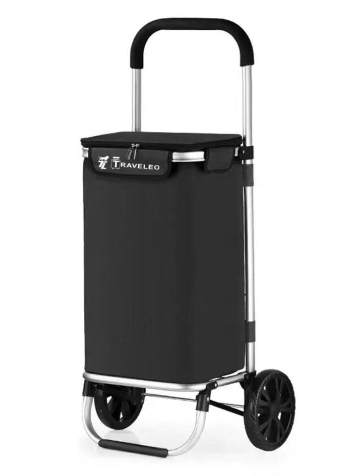 Cheffinger 40L Einkaufswagen Trolley in Schwarz günstig kaufen 40