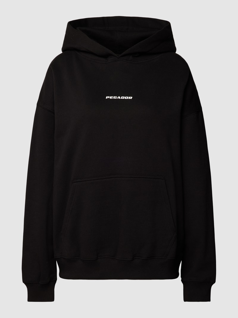 Hoodie mit Kapuze Modell 'ATNA' in black