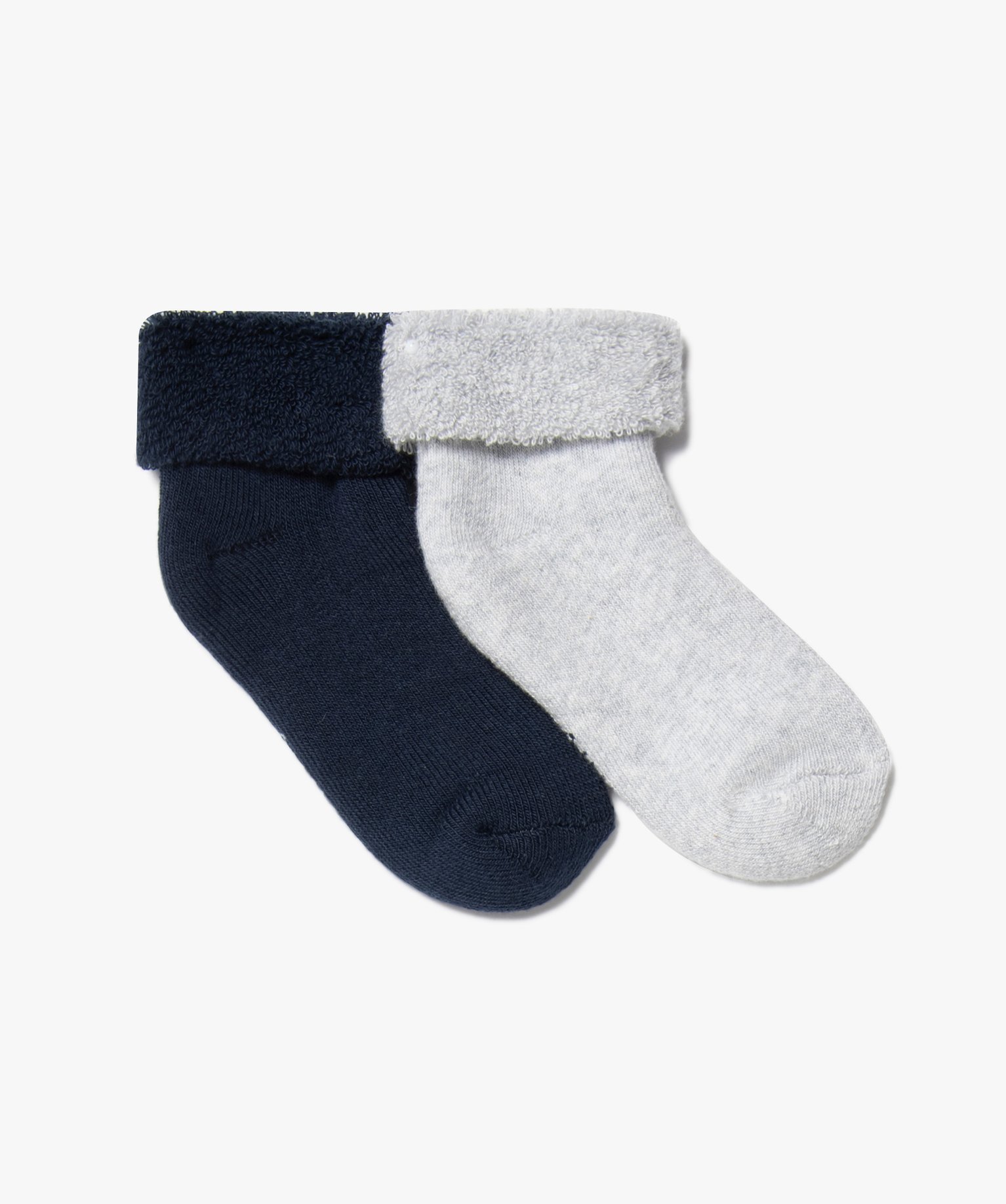 Chaussettes bébé en maille bouclette (lot de 2) bleu | GEMO