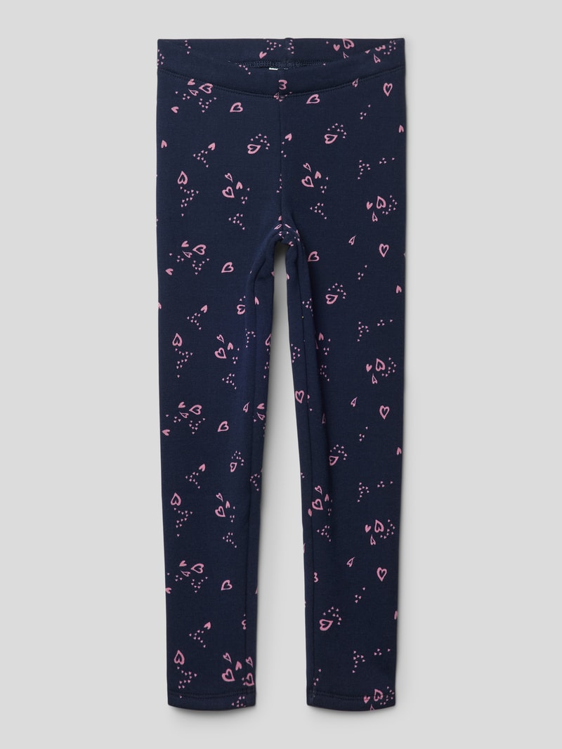 Leggings mit elastischem Bund in marineblau