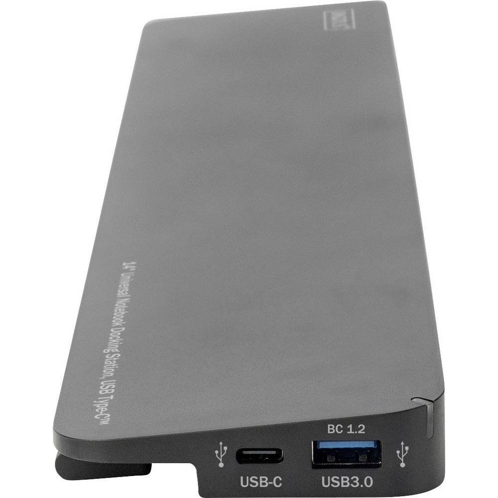 Digitus Laptop-Dockingstation 14″ Universal Notebook Docking Station, USB-C 3x, inkl. Ladefunktion