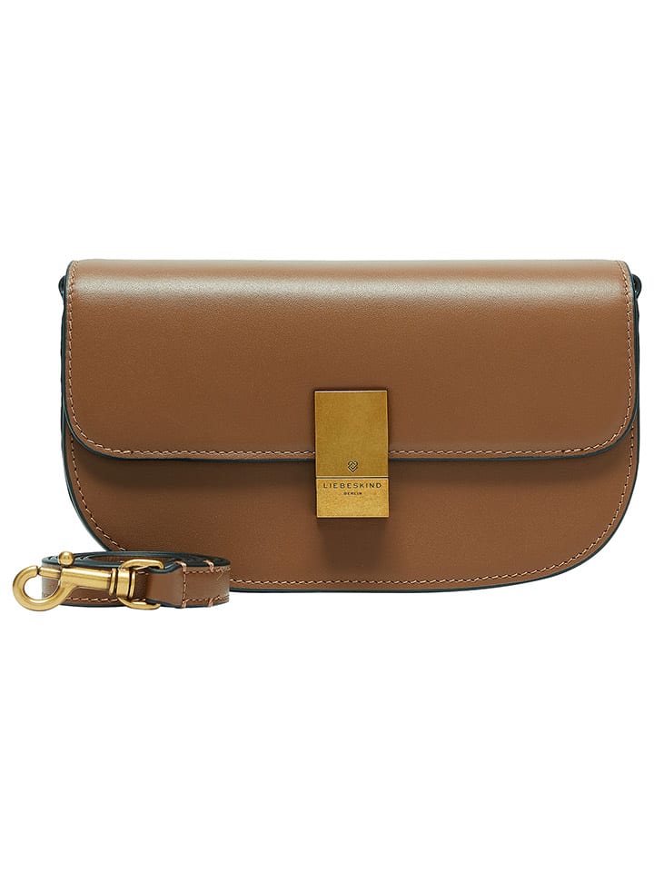 LIEBESKIND BERLIN Leder-Umhängetasche in Hellbraun - (B)22 x (H)12,5 x (T)4 cm günstig kaufen onesize