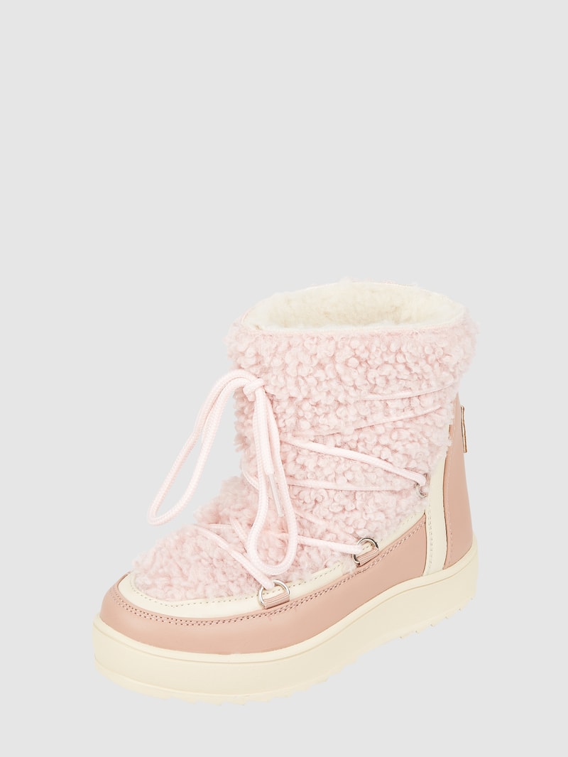 Boots mit Teddyfell in rosé