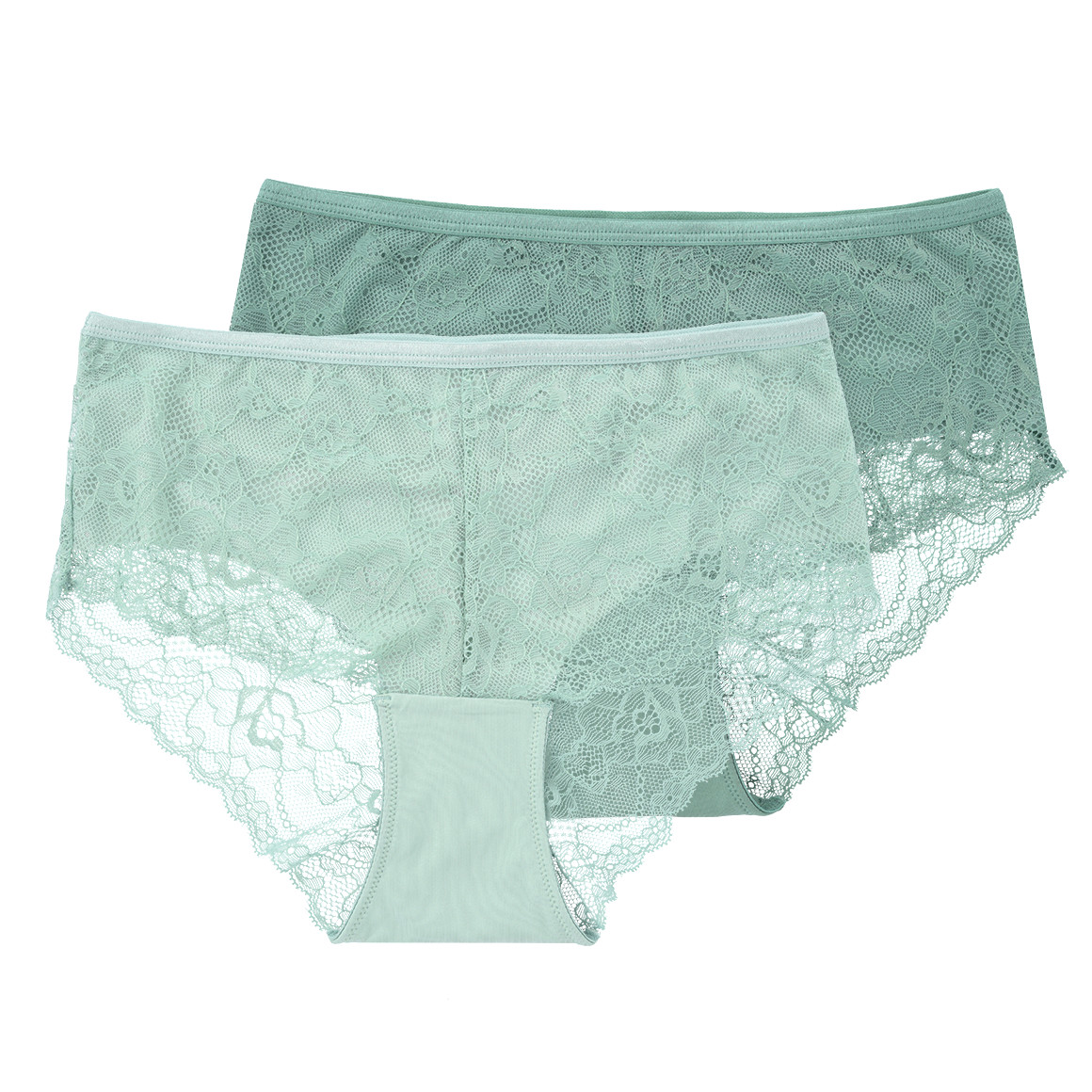 2 Damen Pantys mit Spitze