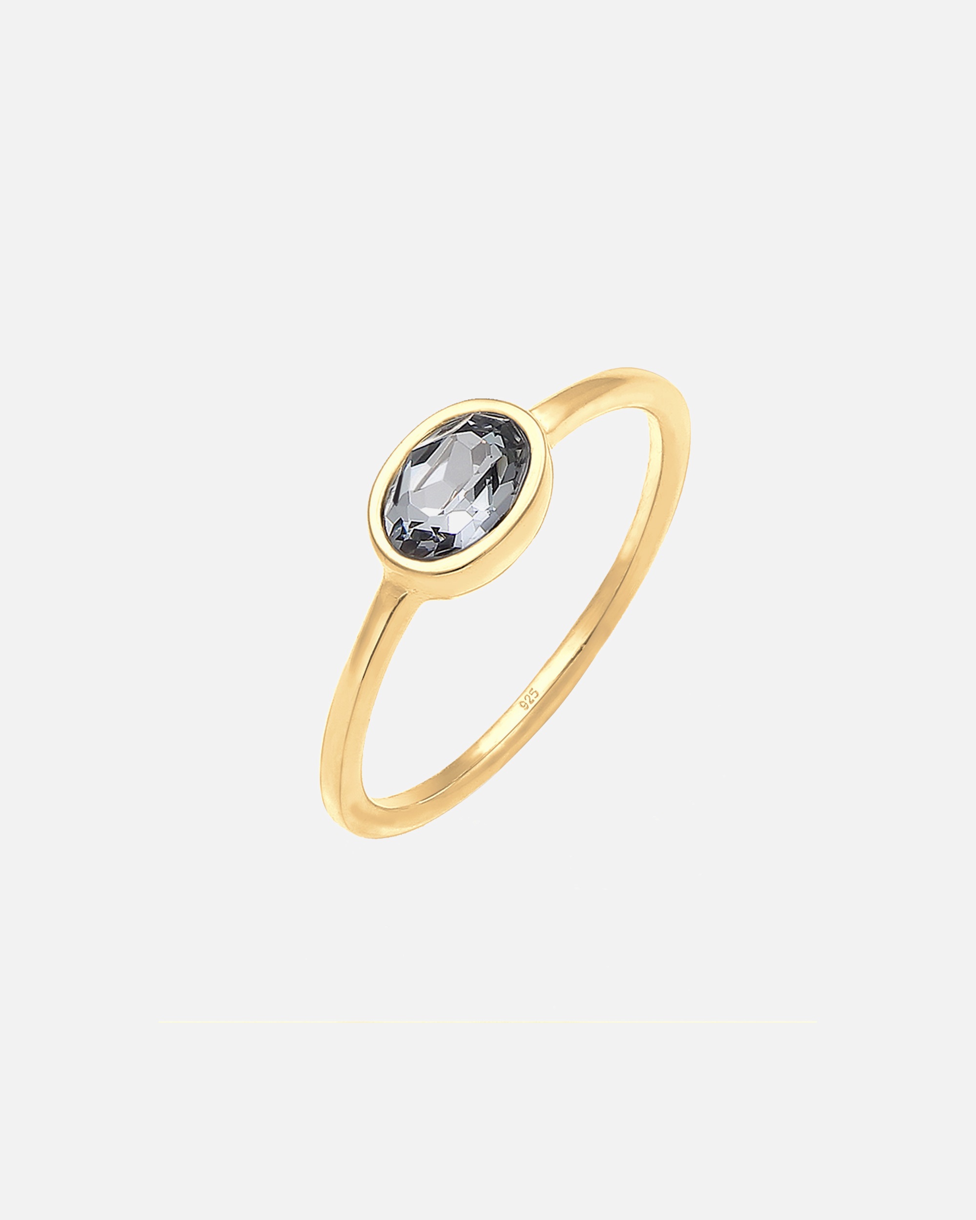 Elli Women's Classic Band with Crystal in 925 Sterling Silver