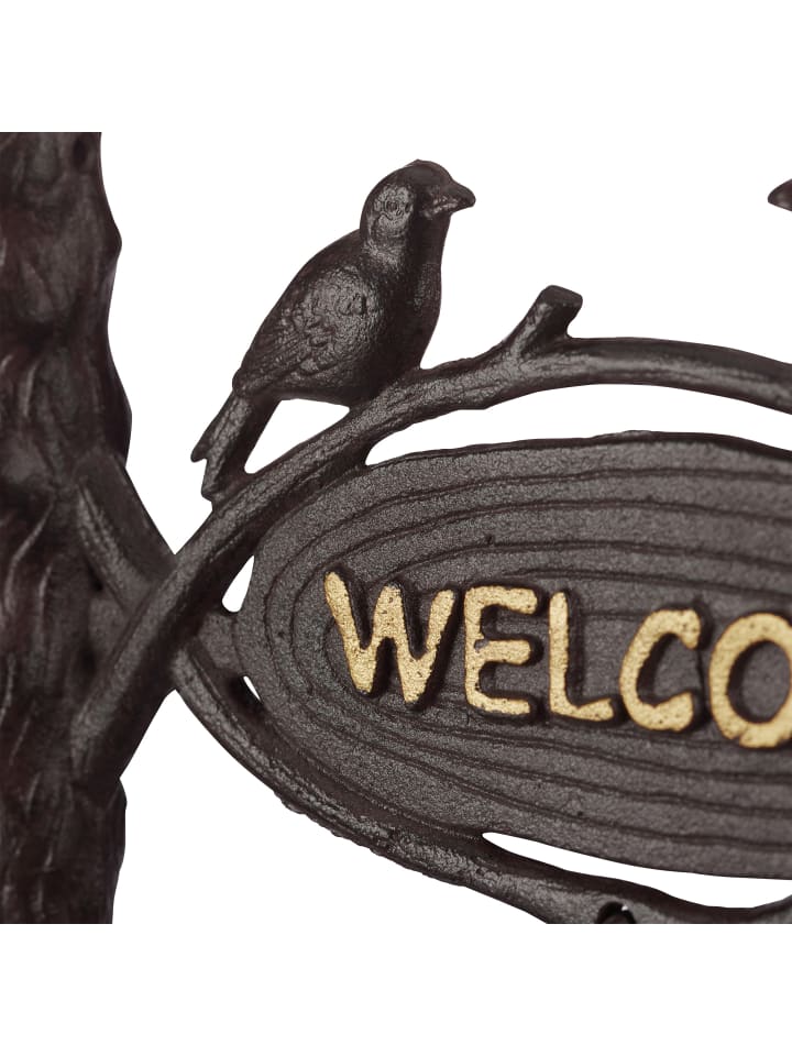 relaxdays Türglocke Welcome in Dunkelbraun günstig kaufen onesize